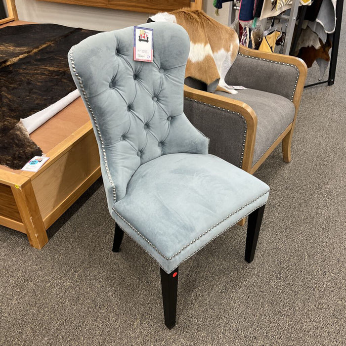 Gray Velvet Accent Chair