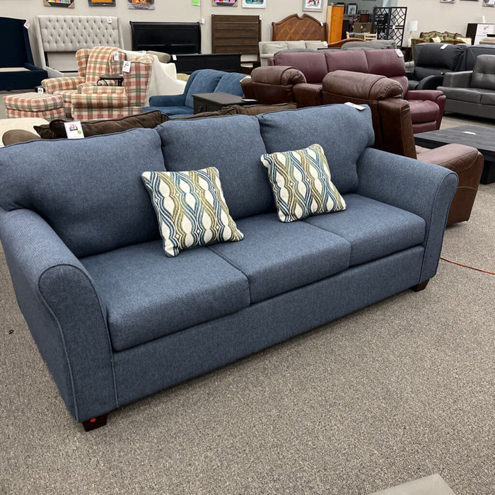 "Wall Street" Blue Uph. Sofa