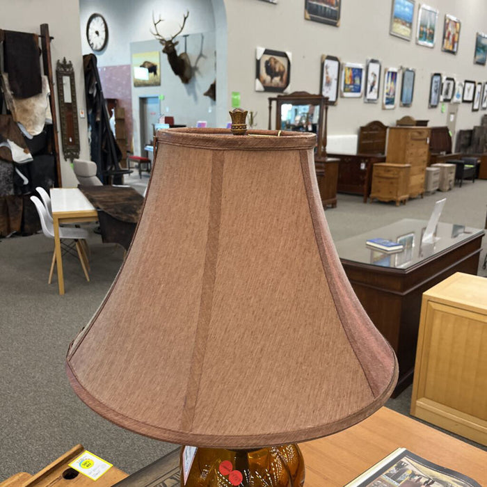 Vintage Amber Glass Lamp
