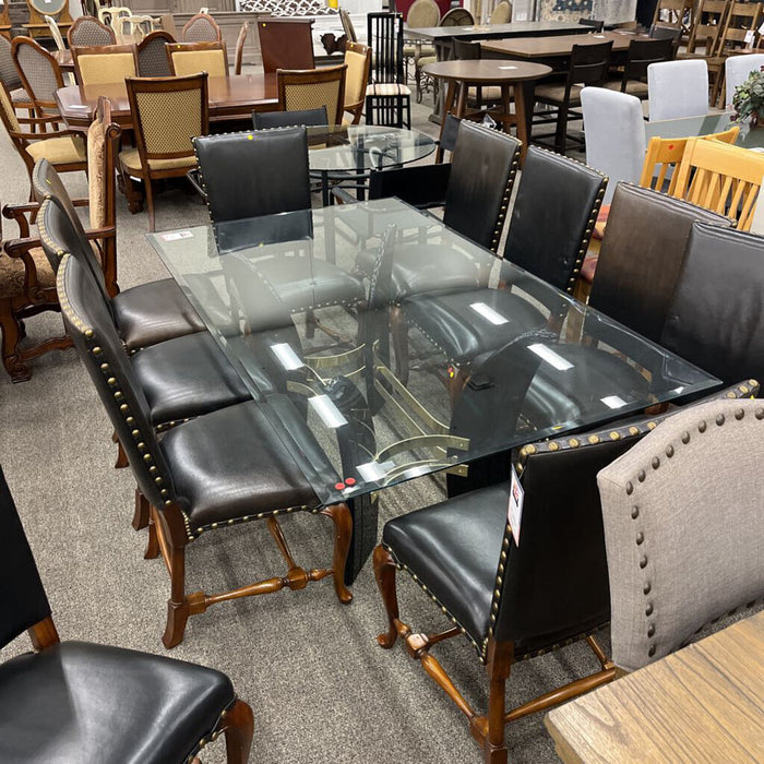 Set of 10 Leather Dining Chairs