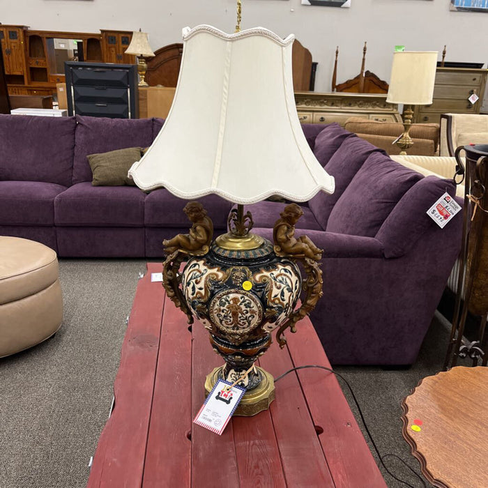 Vintage Cherub Lamp