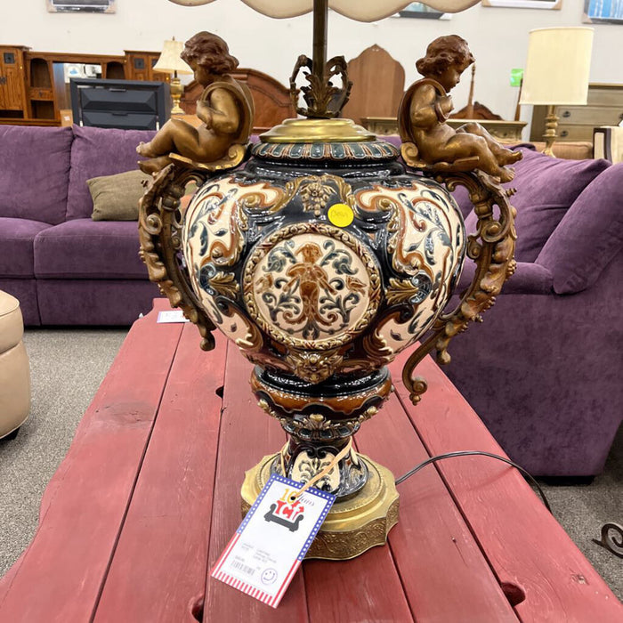 Vintage Cherub Lamp