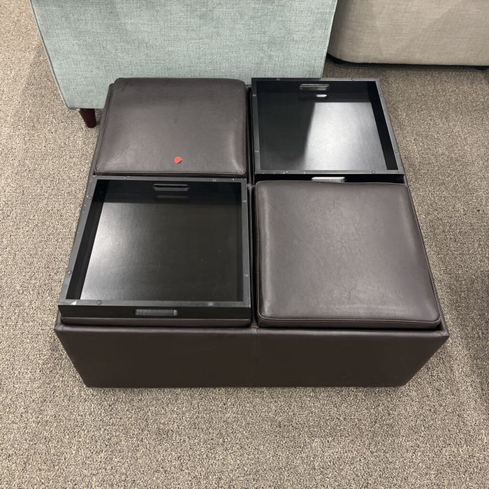 Lg Brown Storage Ottoman