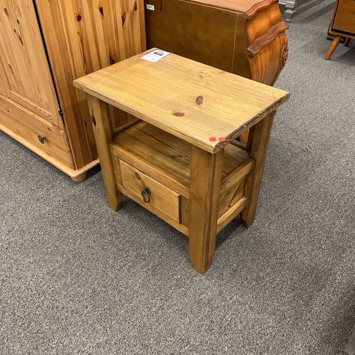 Rustic Pine End Table