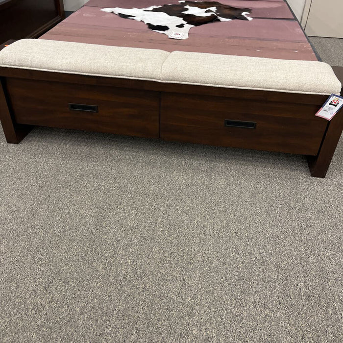 Dark Brown Queen Captains Bed