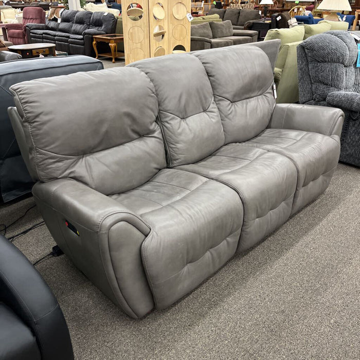 Gray Leather Pwh Sofa