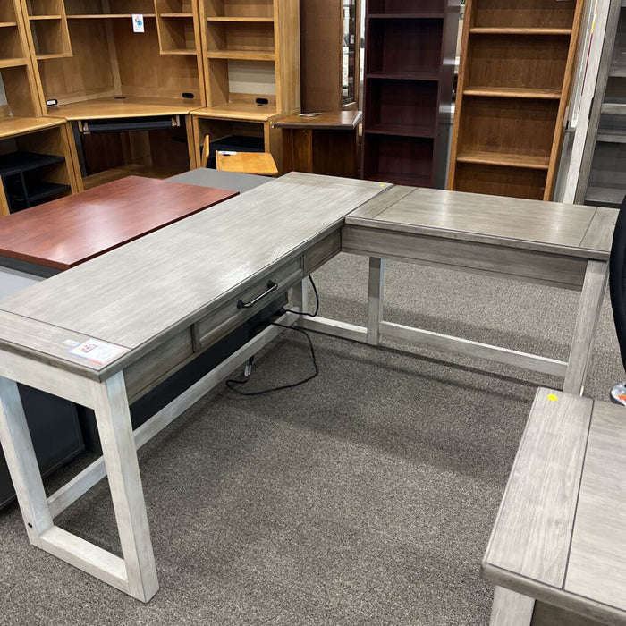 "Evelyn Mae" 2-tone Gray L-Desk