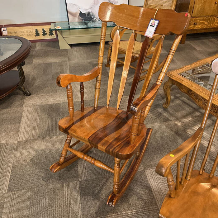 Marbled Wood Rocking Chair
