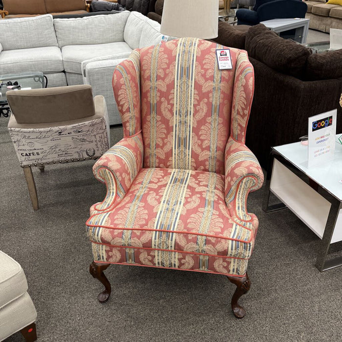 Henredon Pink Wingback Chair