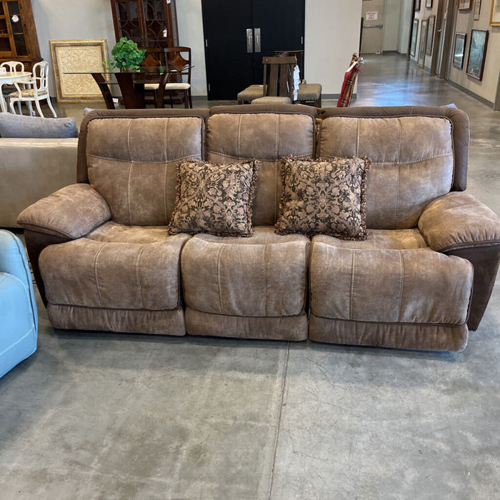 3pc. Brown 2-tone Pwh Rec. Sofa