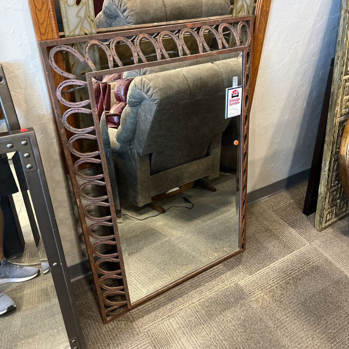 Iron Horseshoe Frame Mirror