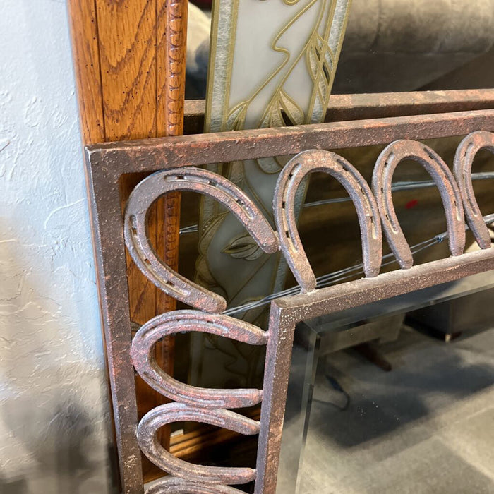 Iron Horseshoe Frame Mirror