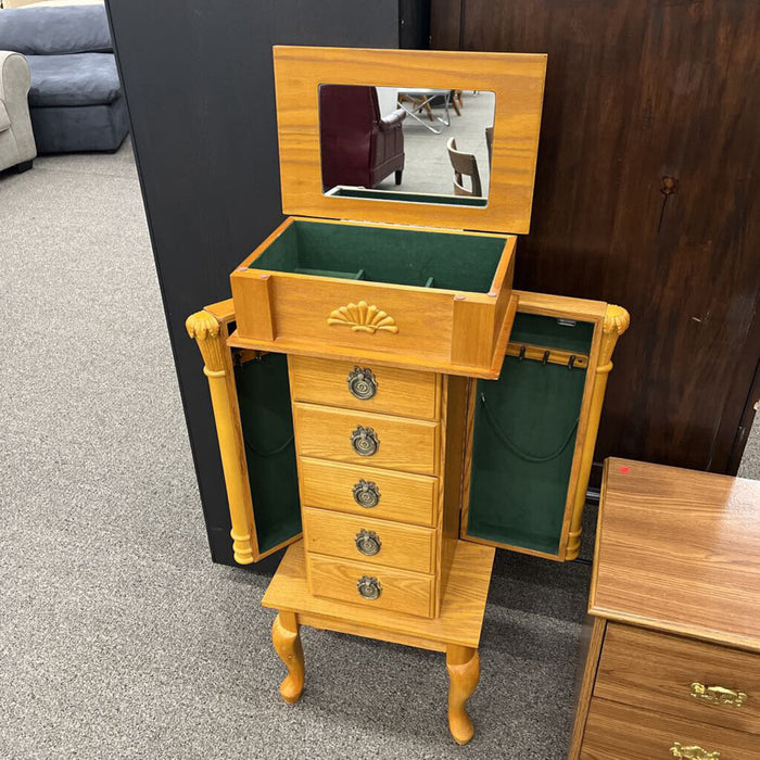 Oak Jewelry Armoire