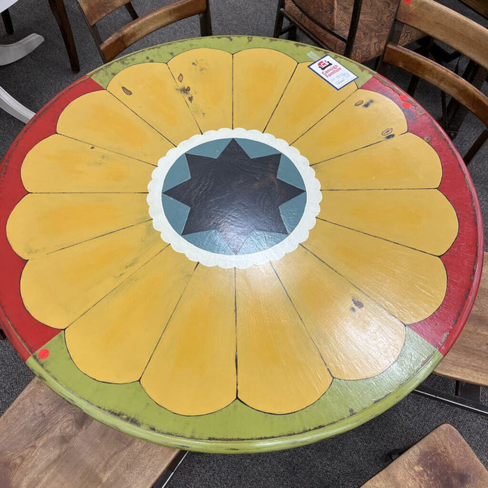 Yellow Flower Pattern Table