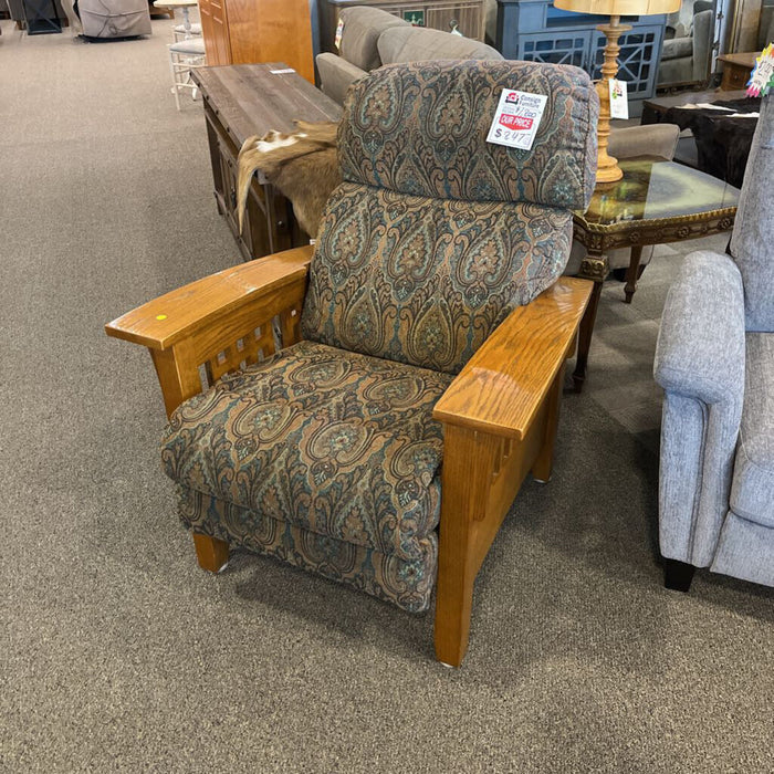 Pattern Fabric Mission Recliner