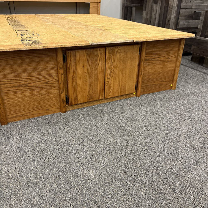 Oak Queen Captains Bed