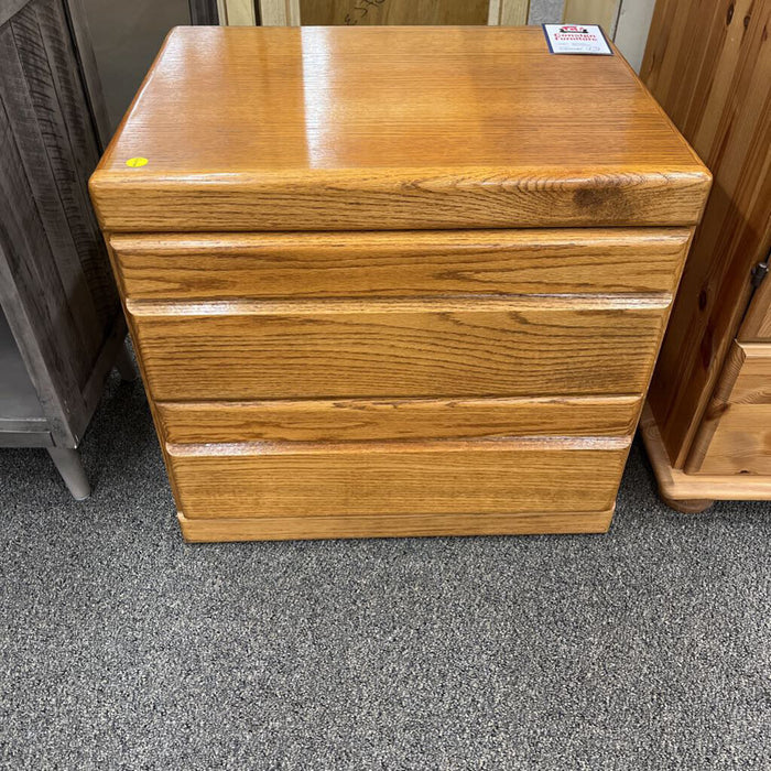 Oak 2 Drawer Nightstand