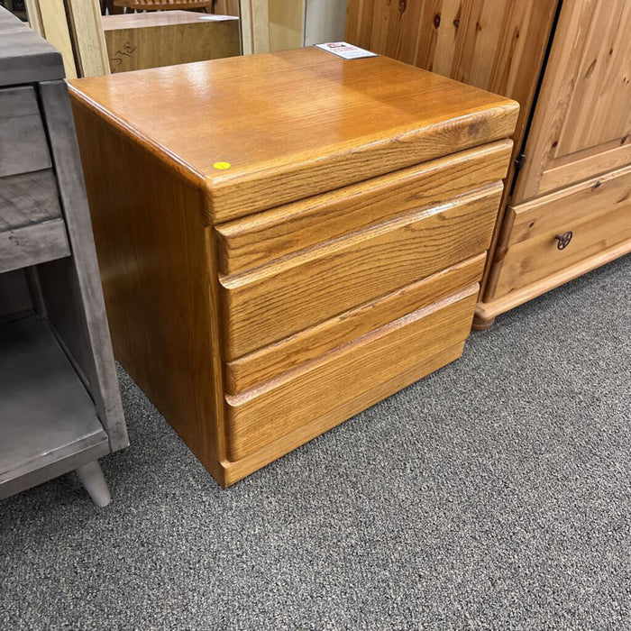 Oak 2 Drawer Nightstand
