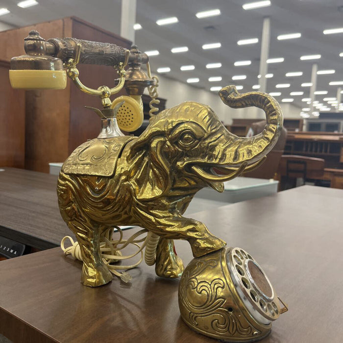 Vintage Brass Elephant Phone