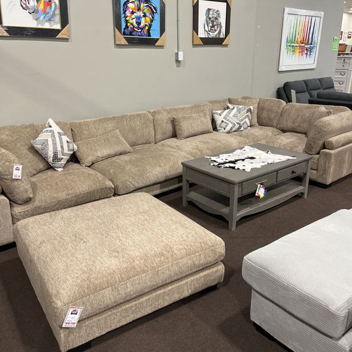 H 9555Brw 5pc. Modular Sectional