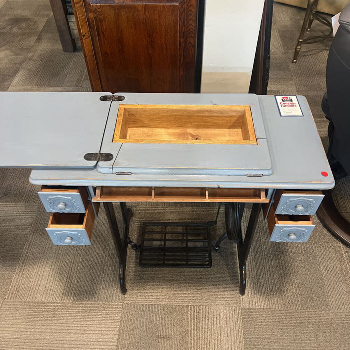 Vintage Blue Sewing Table