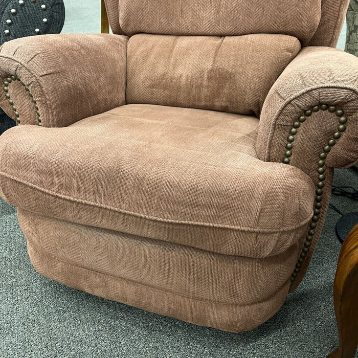 Rust Fabric Rocking Recliner