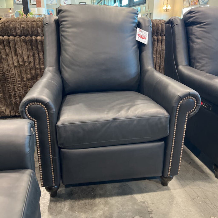 Black Leather Pwr Recliner