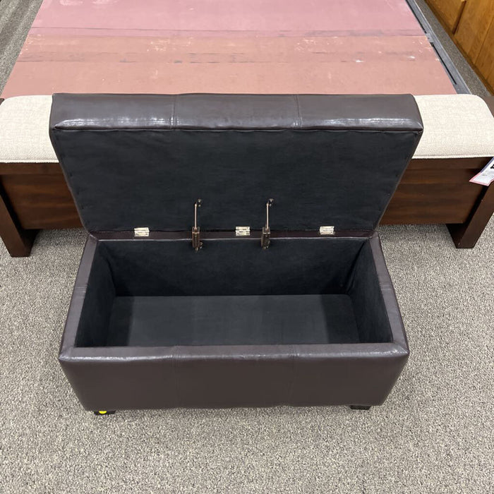 Black Storage Ottoman