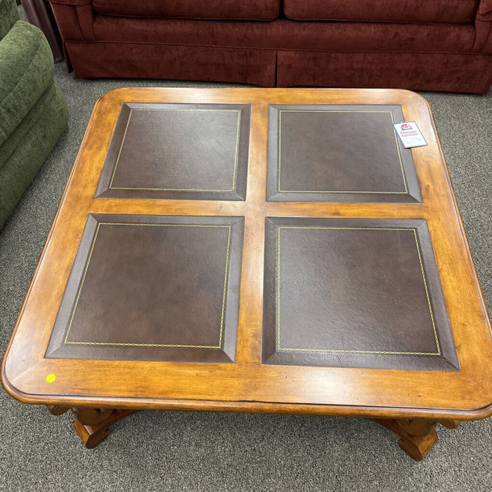 Leather Top Coffee Table