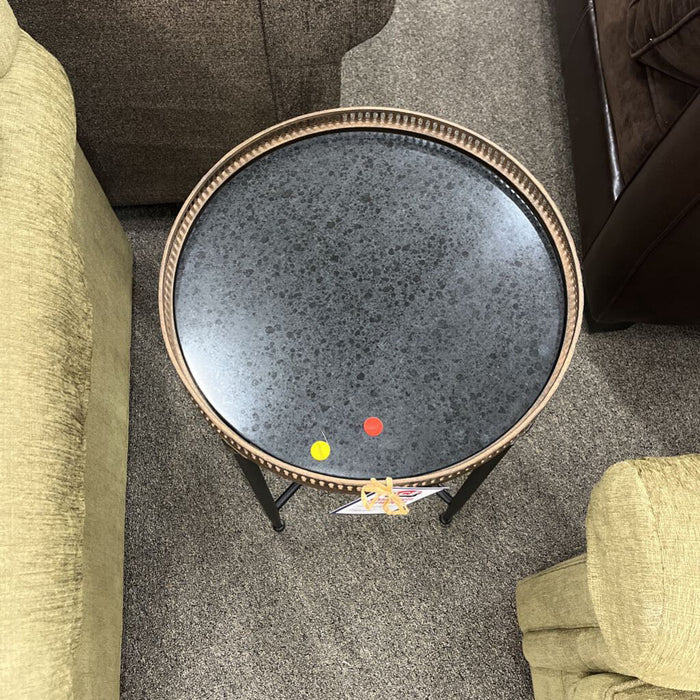 Black Metal End Table