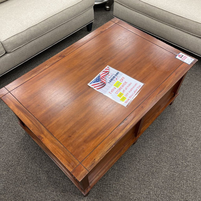 Vintage Cherry Coffee Table w/ Storage