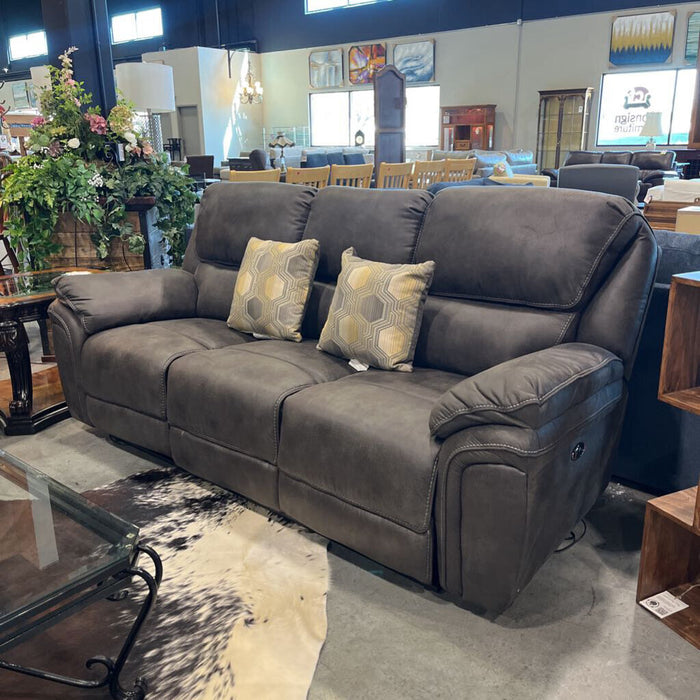 HOB 8517Gry-3 Pwr Rec. Sofa