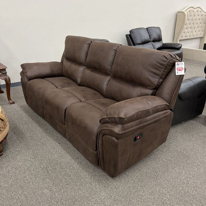 HOB 8517Brw-3 Rec. Sofa