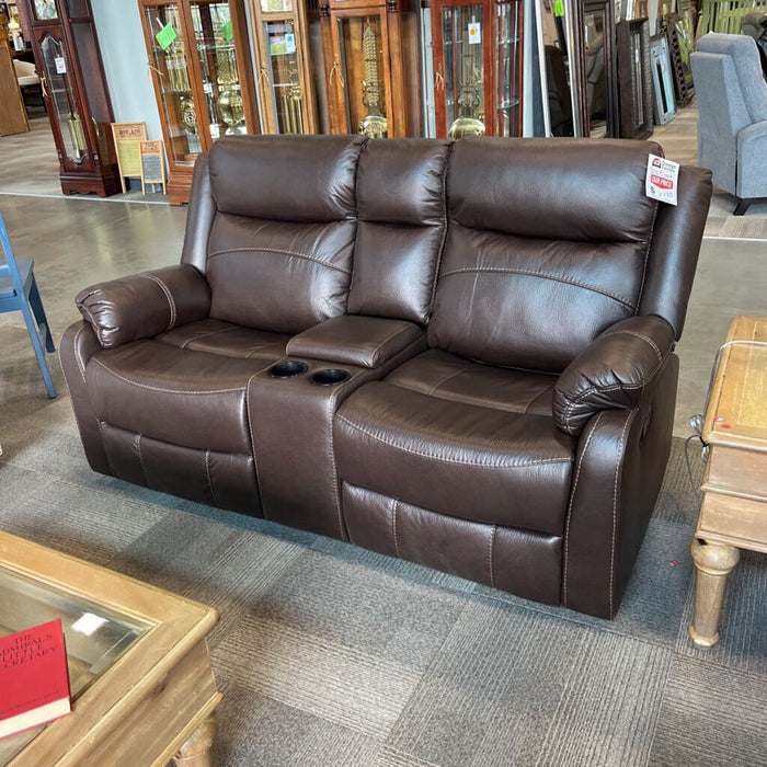 HOB 9990Db-2 Loveseat Brown