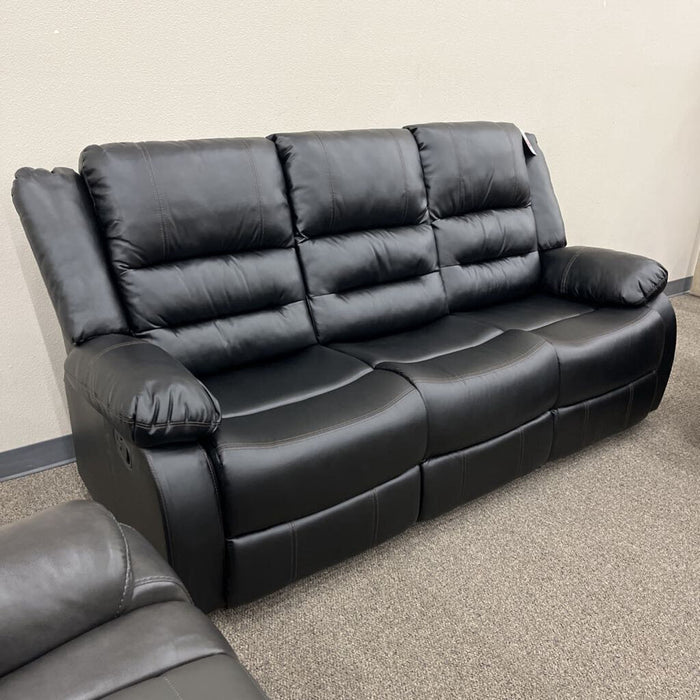 HOB 8329Blk-3 Rec. Sofa