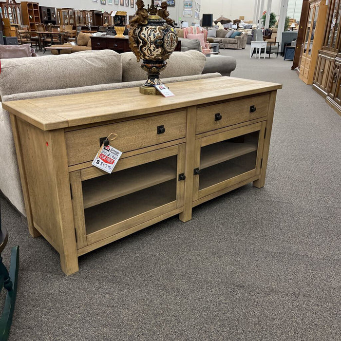 Natural Oak T.V. Console