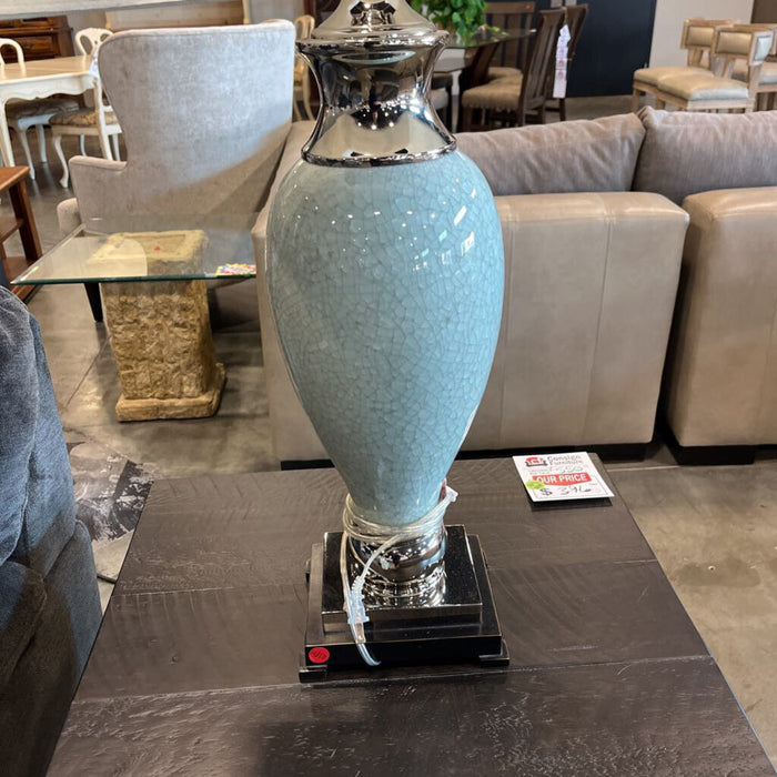Pair Teal Lamps