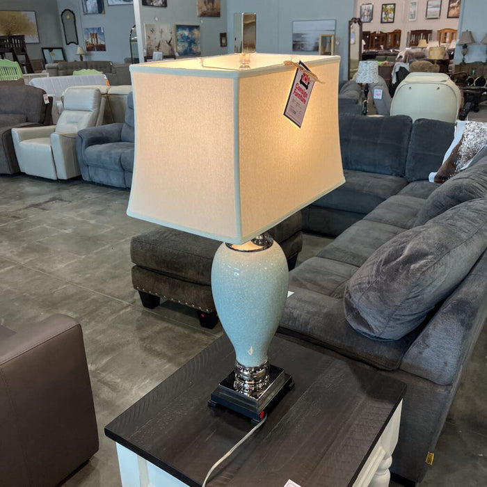 Pair Teal Lamps