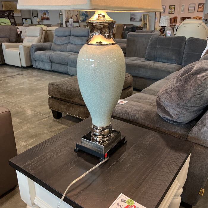 Pair Teal Lamps