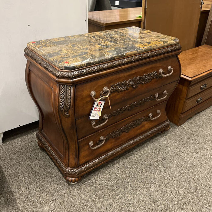 Marble Top Bombay Style Nightstand