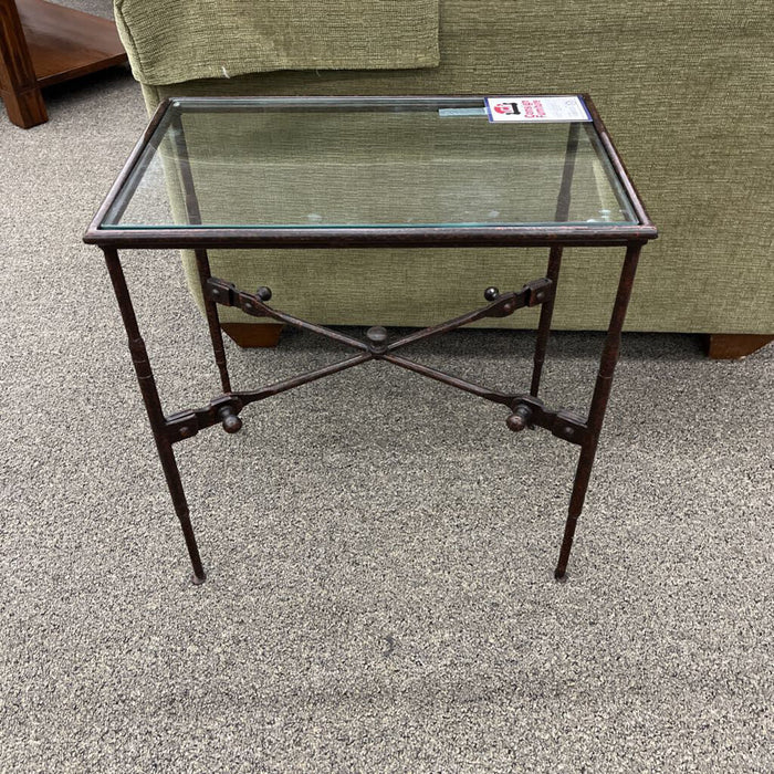 Glass Insert Side Table