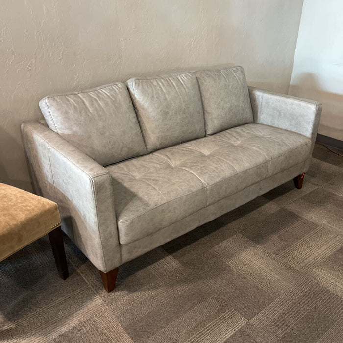 Grey Leather Sofa