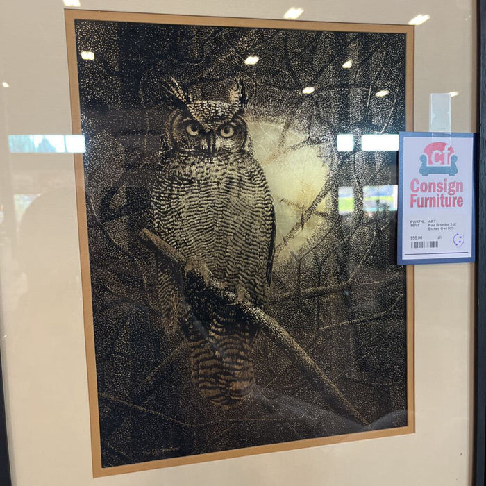 Paul Breeden 24K Etched Owl