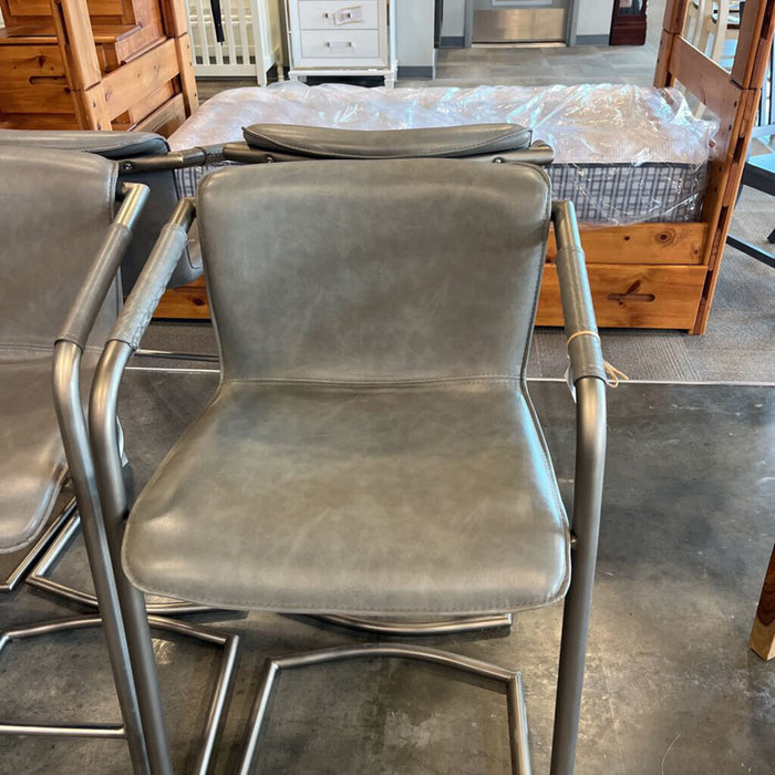 Set of 6 Gray Stools