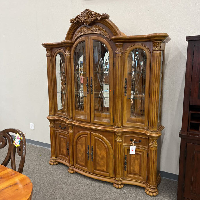Light Wood 2pc. China Hutch