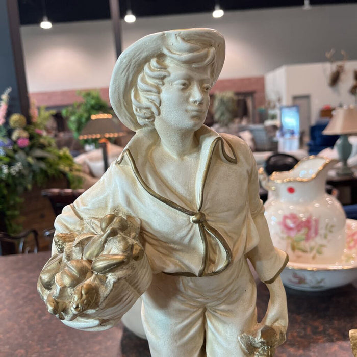 Pair of Cream Stone Statues