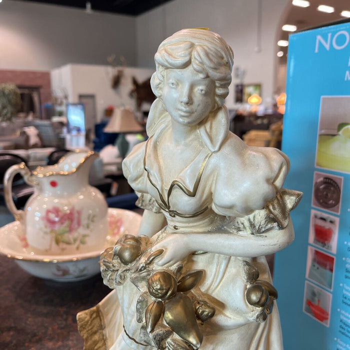 Pair of Cream Stone Statues