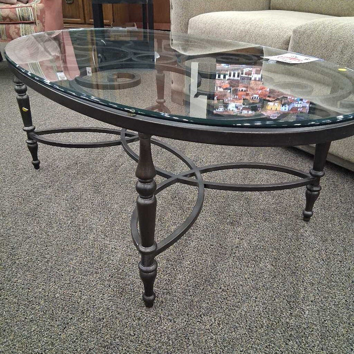 Glass Top Black Coffee Table