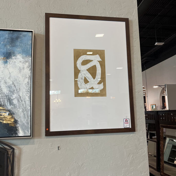 Lg. White Abstract Art Canvas