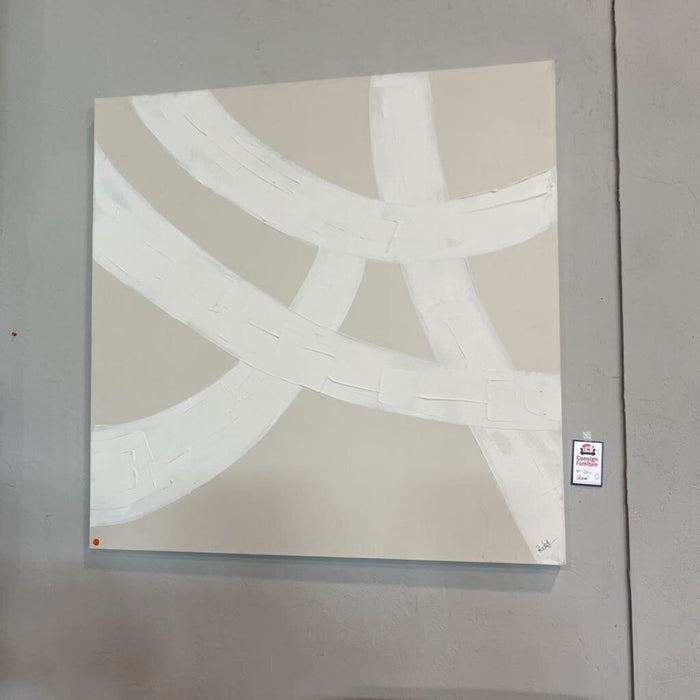 Lg. White Abstract Art